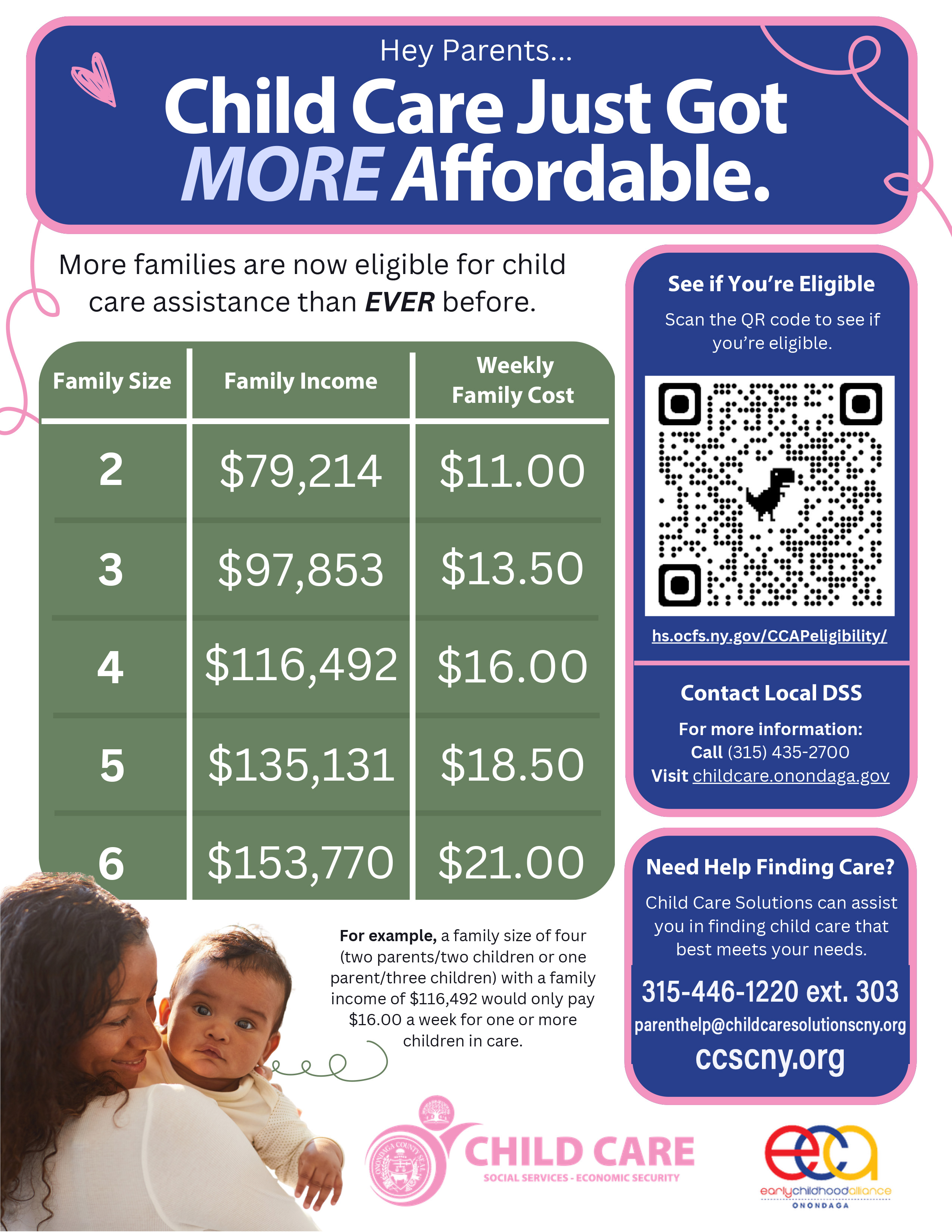 2026 Onondaga Cty CCAP Rates
