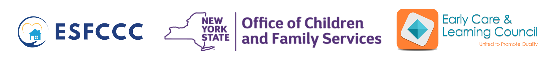 ESFCCC logo, OFCS Logo, and Early Care and Learning Council